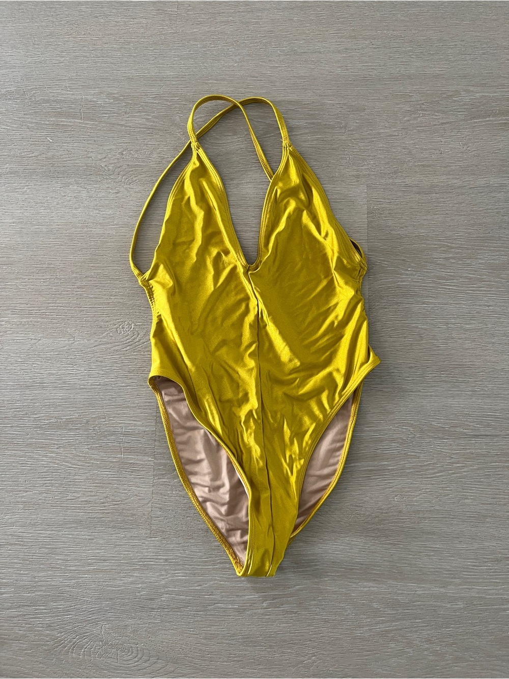 Los Angeles Apparel Chartreuse Crossback One-Piece